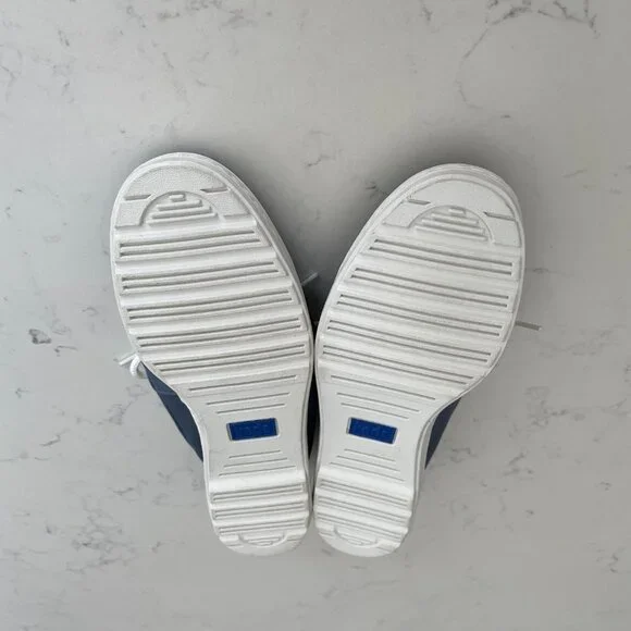 Keds Charter Nautical Casual Slip On Canvas Deck Shoes Blue + White Sz 7.5 - Picture 5 of 11